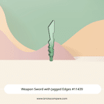 Weapon Sword with Jagged Edges #11439 - 48-Trans-Green