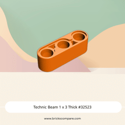 Technic Beam 1 x 3 Thick #32523 - 106-Orange