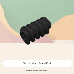 Technic Worm Gear #4716  - 26-Black