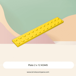 Plate 2 x 12 #2445 - 24-Yellow