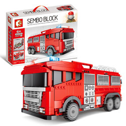 SEMBO 603063 Red Miniature City Fire Truck