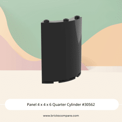 Panel 4 x 4 x 6 Quarter Cylinder #30562  - 26-Black