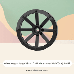 Wheel Wagon Large 33mm D. (Undetermined Hole Type) #4489 - 26-Black