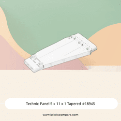 Technic Panel 5 x 11 x 1 Tapered #18945 - 1-White