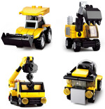 Sluban M38-B0592D Creative N change: engineering vehicles 4 tractors, excavators, cranes, mixers