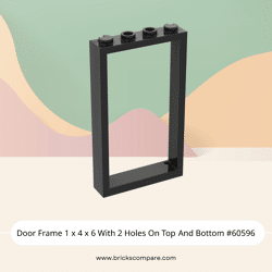 Door Frame 1 x 4 x 6 With 2 Holes On Top And Bottom #60596 - 26-Black