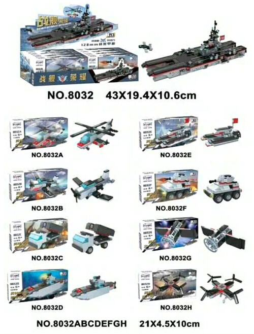 Winner / JEMLOU 8032B Battleship Glory: Fengshen Twin Nuclear-powered Aircraft Carrier H003 Fit 8