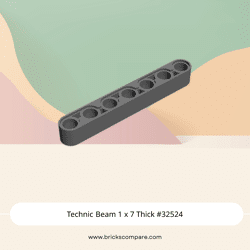 Technic Beam 1 x 7 Thick #32524 - 199-Dark Bluish Gray
