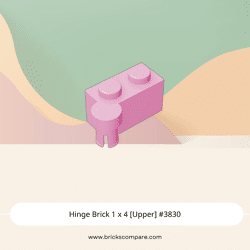 Hinge Brick 1 x 4 [Upper] #3830 - 222-Bright Pink