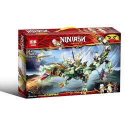 LEDUO 76053 Ninjago Green Ninja's Flying Dragon
