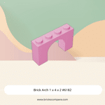 Brick Arch 1 x 4 x 2 #6182 - 222-Bright Pink