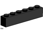 Lego 3477 1x6 Bricks