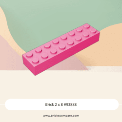 Brick 2 x 8 #93888 - 221-Dark Pink