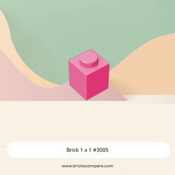 Brick 1 x 1 #3005 - 221-Dark Pink