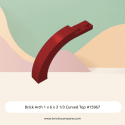 Brick Arch 1 x 6 x 3 1/3 Curved Top #15967 - 154-Dark Red
