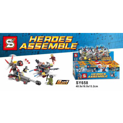 SY SY658-4 Super Heroes 8 minifigure vehicles