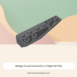 Wedge Curved Inverted 6 x 2 Right #41764 - 199-Dark Bluish Gray