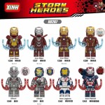 XINH 1339 Iron Man minifigures 8 Iron Man, Ultron, Iron Legion, Iron Patriot