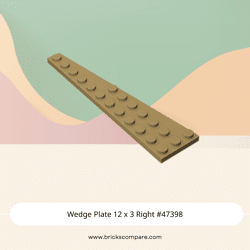 Wedge Plate 12 x 3 Right #47398 - 138-Dark Tan