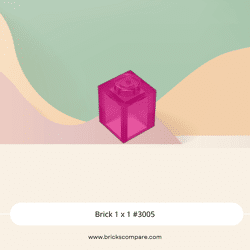 Brick 1 x 1 #3005 - 113-Trans-Dark Pink
