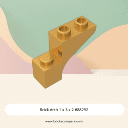 Brick Arch 1 x 3 x 2 #88292 - 297-Pearl Gold