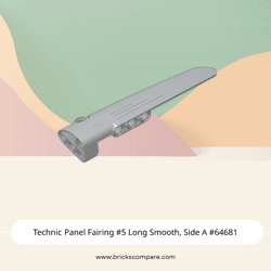 Technic Panel Fairing #5 Long Smooth, Side A #64681  - 194-Light Bluish Gray