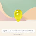 Light Cover with Internal Bar / Bionicle Barraki Eye #58176 - 44-Trans-Yellow
