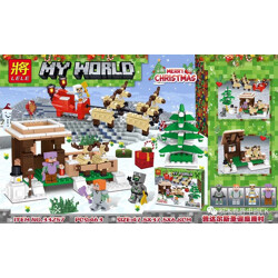 LELE 33257 Minecraft: Pudals Christmas Moose Village