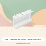 Panel 1 x 4 x 2 with Side Supports - Hollow Studs #14718 - 1-White