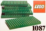 Lego 1087 6 Lego Baseplates 8 x 16 Green