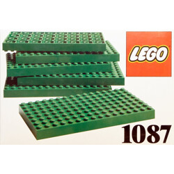 Lego 1087 6 Lego Baseplates 8 x 16 Green