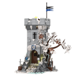 MOC-191292 Medieval Winter Themed Watch Tower Building Blocks Set