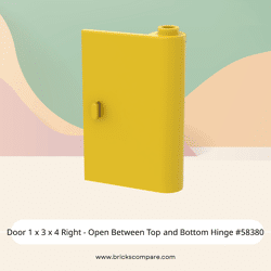 Door 1 x 3 x 4 Right - Open Between Top and Bottom Hinge #58380 - 24-Yellow