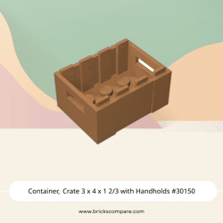 Container, Crate 3 x 4 x 1 2/3 with Handholds #30150 - 312-Medium Dark Flesh
