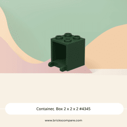 Container, Box 2 x 2 x 2 #4345 - 141-Dark Green