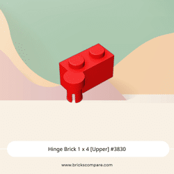 Hinge Brick 1 x 4 [Upper] #3830 - 21-Red