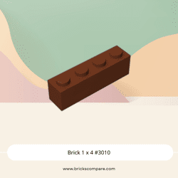 Brick 1 x 4 #3010 - 192-Reddish Brown