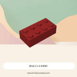 Brick 2 x 4 #3001 - 154-Dark Red