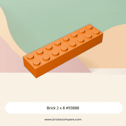 Brick 2 x 8 #93888 - 106-Orange