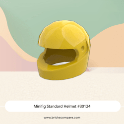 Minifig Standard Helmet #30124 - 24-Yellow