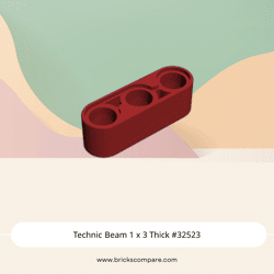 Technic Beam 1 x 3 Thick #32523 - 154-Dark Red