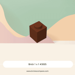 Brick 1 x 1 #3005 - 192-Reddish Brown