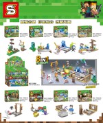 SY 1065 Minecraft: 8 minifigure combinations in the jungle track