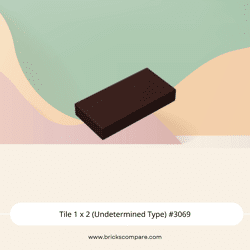Tile 1 x 2 (Undetermined Type) #3069 - 308-Dark Brown