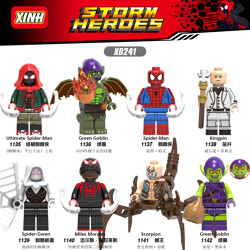 XINH 1137 8 minifigures: Spiderman