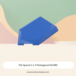 Tile Special 2 x 3 Pentagonal #22385  - 23-Blue