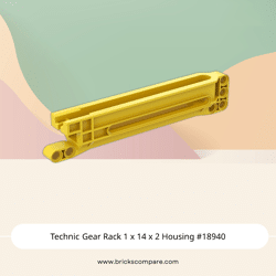 Technic Gear Rack 1 x 14 x 2 Housing #18940 - 24-Yellow