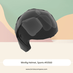 Minifig Helmet, Sports #93560 - 26-Black