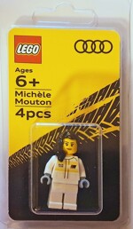 Lego MMOUTON Audi legendary female driver Michelle Mouton minifigure