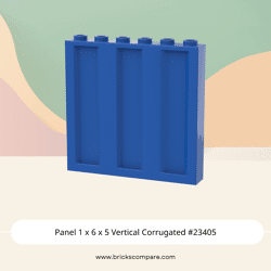 Panel 1 x 6 x 5 Vertical Corrugated #23405 - 23-Blue